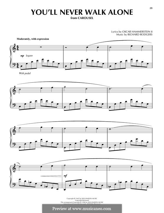 You'll Never Walk Alone (from Carousel): Für Klavier by Richard Rodgers