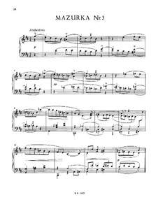Mazurka Nr.3 in h-Moll: Für Klavier by Mily Balakirev
