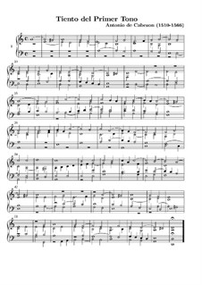 Tiento del Primer Tono: Für Orgel by Antonio de Cabezón