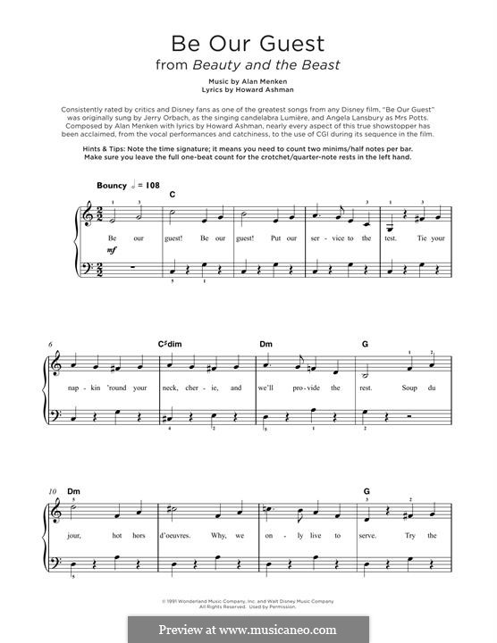 Piano version: Für einen Interpreten by Alan Menken