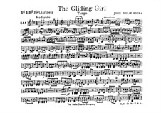 The Gliding Girl. Tango: Clarinets in B II, III part by John Philip Sousa