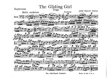 The Gliding Girl. Tango: Euphonium part by John Philip Sousa