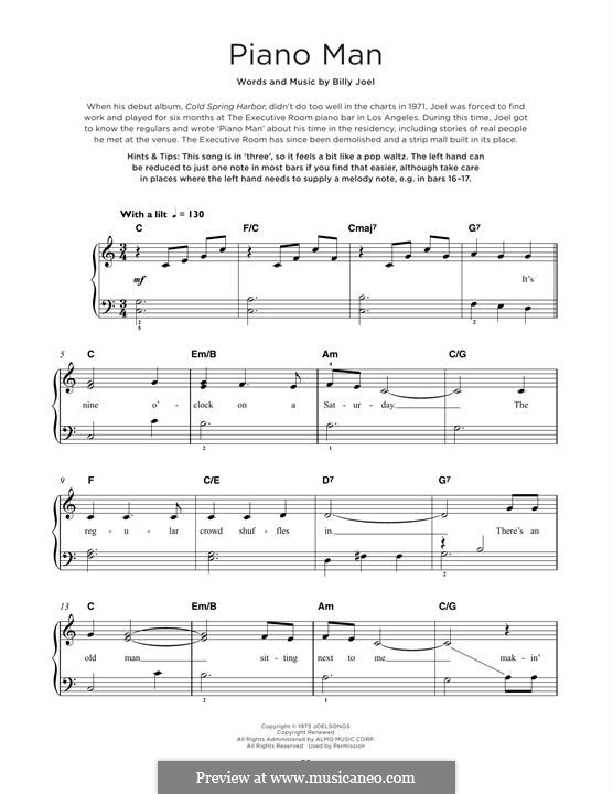 Piano Man: Für Klavier by Billy Joel