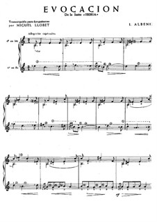 Iberia: Evocación, für zwei Guitarren by Isaac Albéniz
