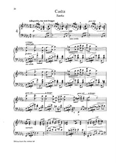 Nr.4 Cádiz: Für Klavier by Isaac Albéniz