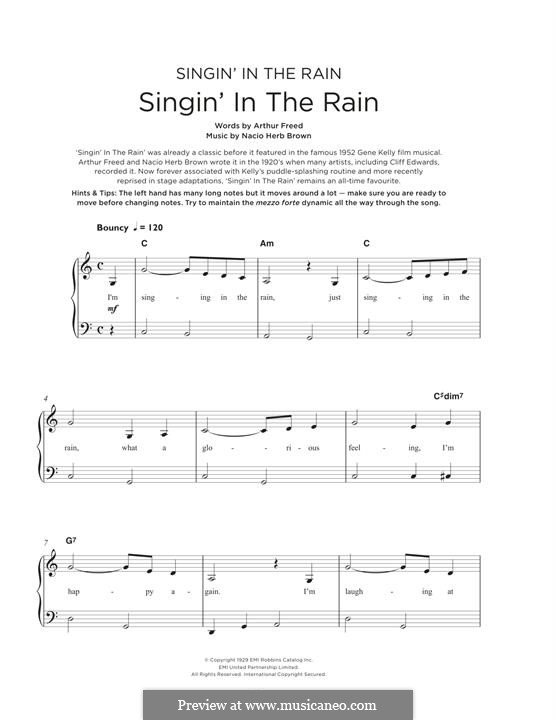 Singin' in the Rain (Gene Kelly): Für Klavier by Nacio Herb Brown