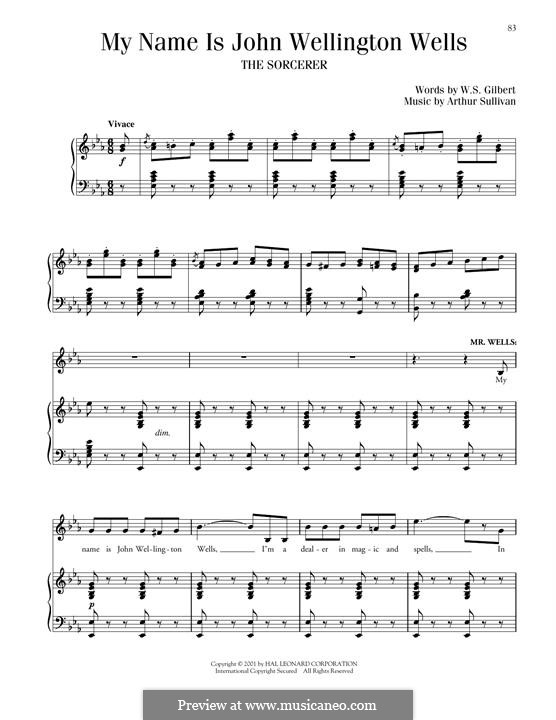 Der Zauberlehrling: My Name Is John Wellington Wells by Arthur Sullivan