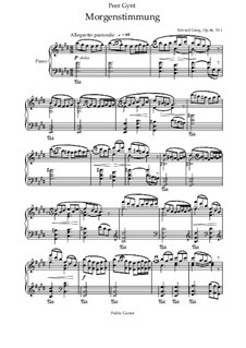 Suite Nr.1. Morgenstimmung, Op.46 No.1: Für Klavier by Edvard Grieg