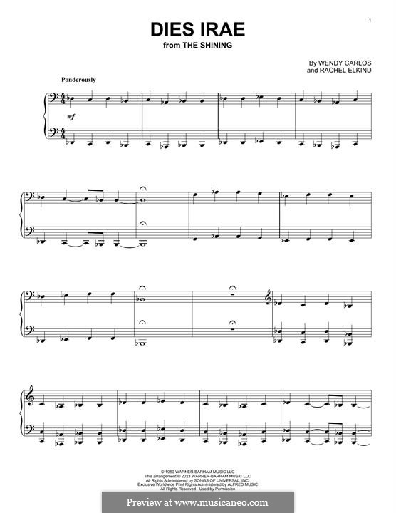 Dies Irae (from The Shining): Dies Irae (from The Shining) by Rachel Elkind