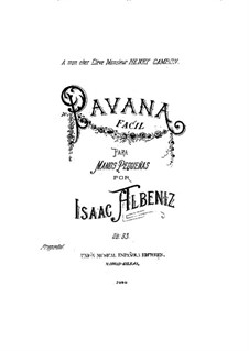 Pavana fácil, Op.83: Für Klavier by Isaac Albéniz