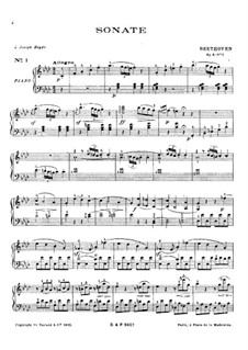 Sonate Nr.1: For a single performer (with fingering) by Ludwig van Beethoven