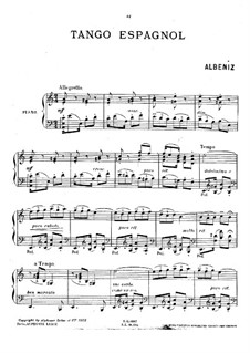 Zwei spanische Tänze, Op.164: Nr.2 Spanischer Tango by Isaac Albéniz