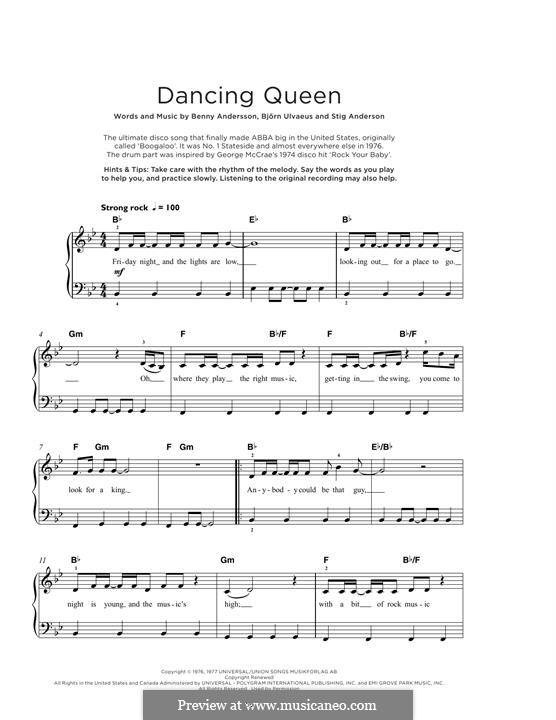 Piano version: Für einen Interpreten by Benny Andersson, Björn Ulvaeus, Stig Anderson