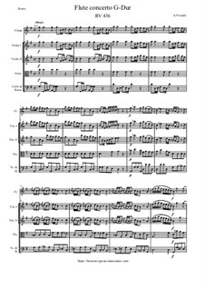 Flute concerto G-Dur, RV 436: Flute concerto G-Dur by Antonio Vivaldi