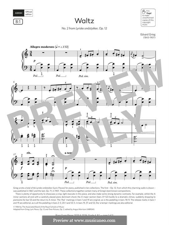 Lyrische Stücke, Op.12: Nr.2 Walzer by Edvard Grieg