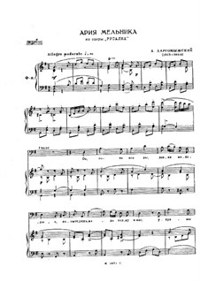 Mermaid: Aria of Miller, for Voices and Piano by Alexander Sergeyevich Dargomyschski