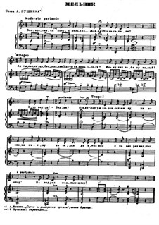Songs and Romances (Book I), Nos.24-50: No.46 Miller  by Alexander Sergeyevich Dargomyschski
