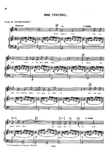 Songs and Romances (Book I), Nos.24-50: No.36 I'm Sad by Alexander Sergeyevich Dargomyschski