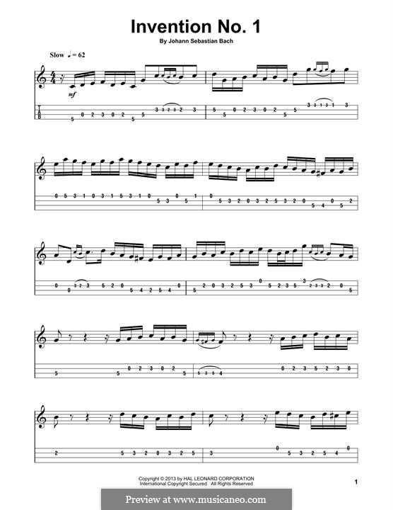 Nr.1 in C-dur, BWV 772: For mandolin by Johann Sebastian Bach