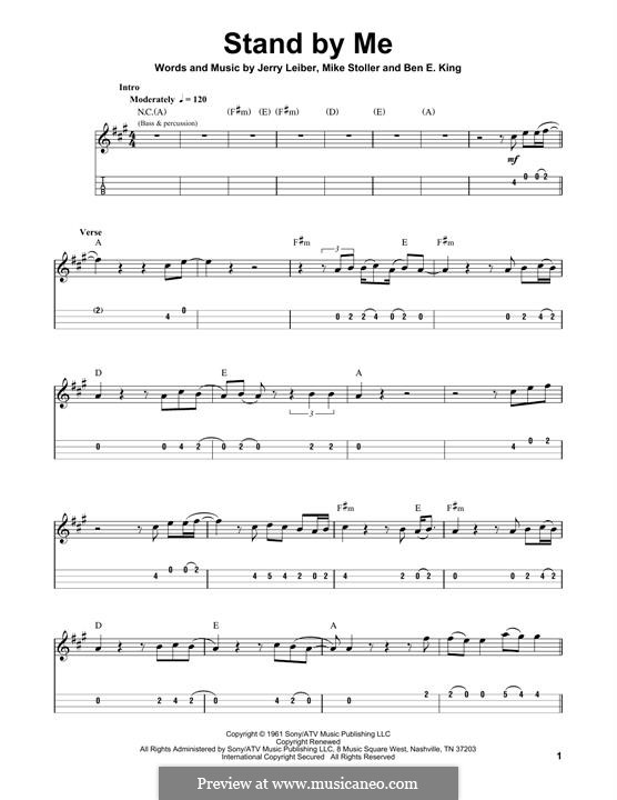 Stand By Me: For mandolin by Ben E. King, Jerry Leiber, Mike Stoller