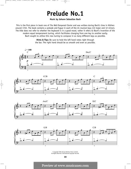 Präludium und Fuge Nr.1 in C-Dur, BWV 846: Präludium by Johann Sebastian Bach