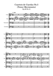 Cuarteto de Cuerdas No.3, Op.25 No.11: Tercer Movimiento by Beautiful things Martínez