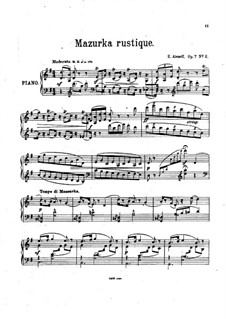 Drei Stücke für Klavier, Op.7: No.2 Mazurka rustique by Eugen Fedorovich Alenev