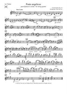 Panis angelicus: For String Quartet - Set of Parts by César Franck