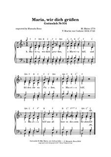 Gotteslob 954: Maria, wir dich grüßen: Gotteslob 954: Maria, wir dich grüßen by Unknown (works before 1850)