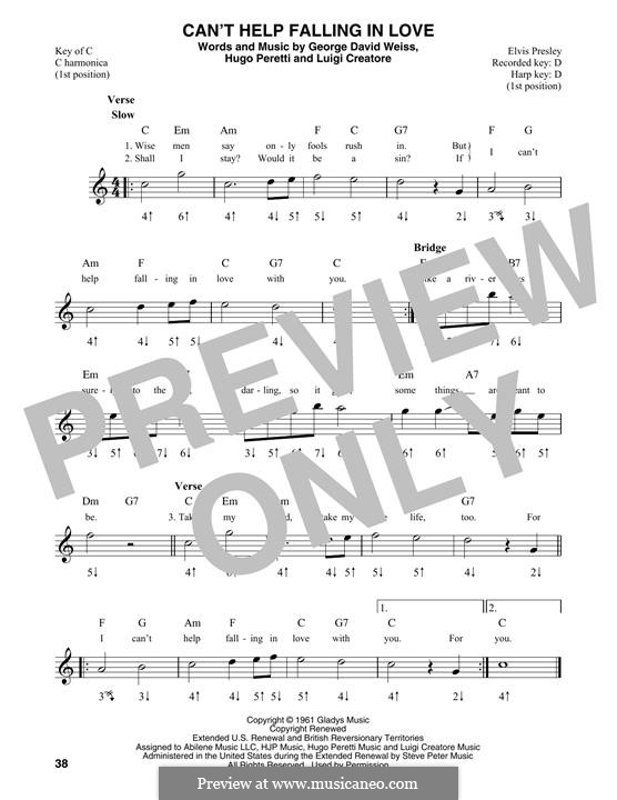 Instrumental version: For harmonica by George David Weiss, Hugo Peretti, Luigi Creatore