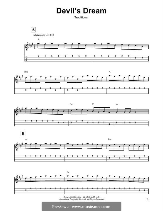 Devil's Dream: For mandolin by folklore