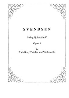 Streichquintett in C-Dur, Op.5: Stimmen by Johan Svendsen