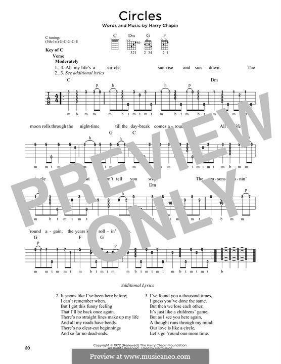 Circles (The New Seekers): For banjo by Harry Chapin