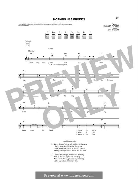 Morning Has Broken: For mandolin by Cat Stevens