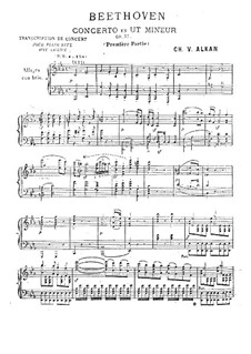Konzert für Klavier und Orchester Nr.3, Op.37: Teil I, für Klavier by Ludwig van Beethoven
