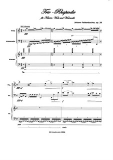 Trio-Rhapsodie für Klavier, Viola & Violoncello, Op.26: Partitur by Johann Teibenbacher