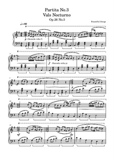 Partita No.3, Op.26: No.3 Vals Nocturno by Beautiful things Martínez