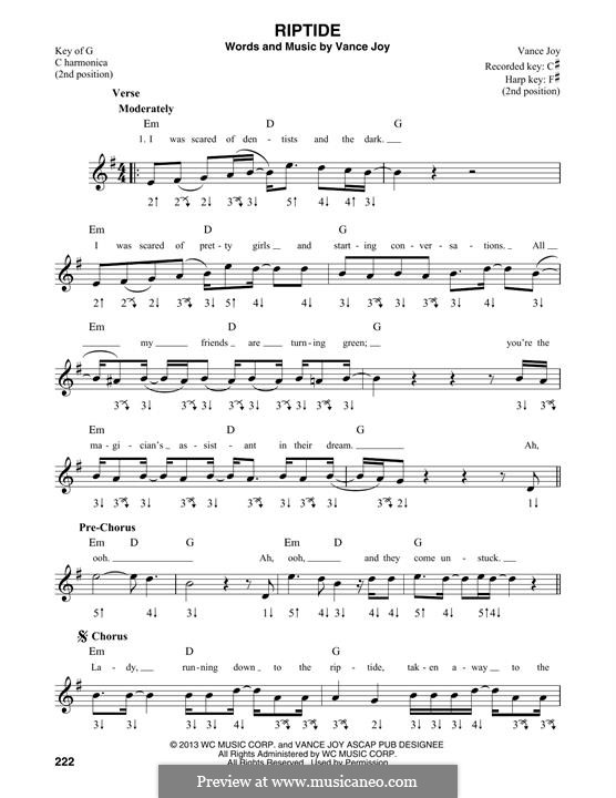 Riptide von Vance Joy - Noten auf MusicaNeo