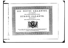 L'Europe galante: Second Dessus part by André Campra