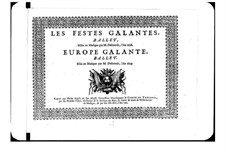 L'Europe galante: Violinstimme by André Campra