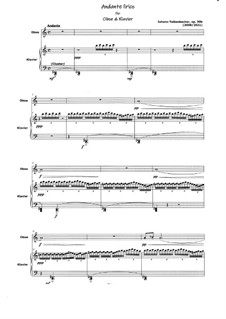 Andante lirico für Oboe und Klavier, Op.30b: Partitur by Johann Teibenbacher