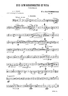 Ego sum resurrectio et vita. Paraphrase für Orgel und Orchester, Op.34: Kontrabass-Stimme by Fernand de La Tombelle