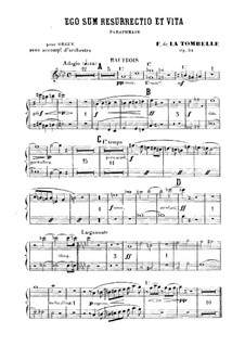 Ego sum resurrectio et vita. Paraphrase für Orgel und Orchester, Op.34: Oboenstimme by Fernand de La Tombelle