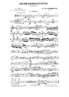 Ego sum resurrectio et vita. Paraphrase für Orgel und Orchester, Op.34: Violinstimme I by Fernand de La Tombelle