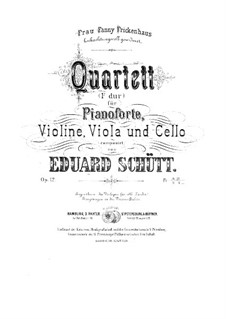 Klavierquartett in F-Dur, Op.12: Klavierquartett in F-Dur by Eduard Schütt