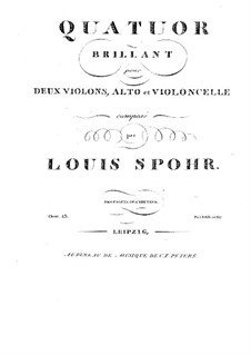 Streichquartett Nr.11 'Brillante' in E-Dur, Op.43: Streichquartett Nr.11 'Brillante' in E-Dur by Louis Spohr