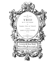 Klaviertrio Nr.1 in Es-Dur, Op.35: Vollpartitur, Stimmen by Charles Villiers Stanford