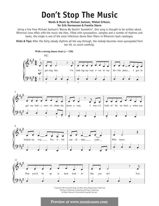Don't Stop the Music: Für Klavier by Frankie Storm, Michael Jackson, Mikkel Storleer Eriksen, Tor Erik Hermansen