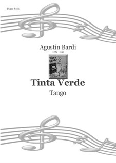 Tinta Verde: Für Klavier by Agustín Bardi