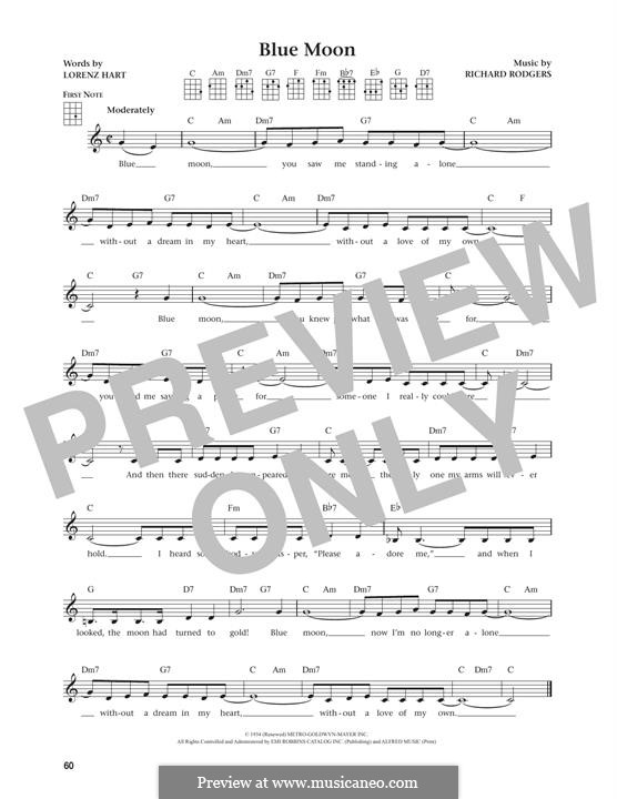 Blue Moon: Für Ukulele by Richard Rodgers